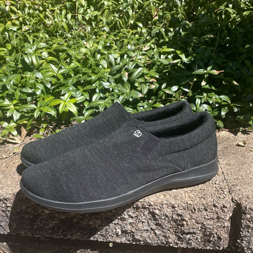 New Nwob Merinos Merino Wool Black Gray Slip On Breathable Shoes Sz 44 Womens 12